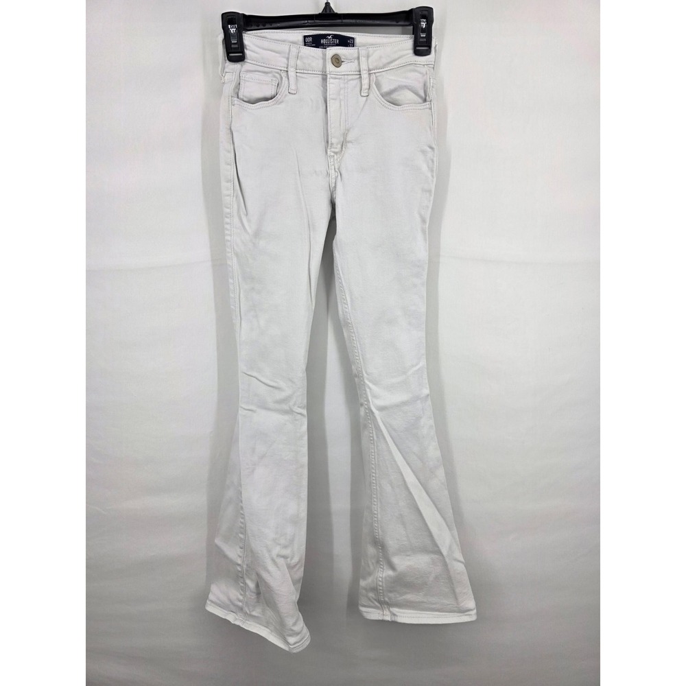 Hollister High-Rise Vintage Flare White Jeans Soft Stretch Size 00R W23 L32